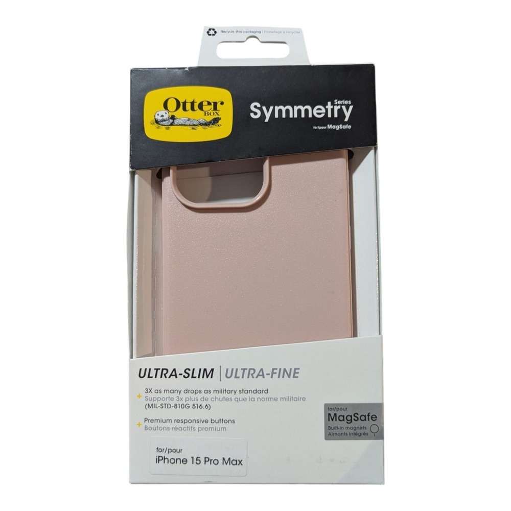 E3. OtterBox Symmetry Ultra-Slim MagSafe Case iPhone 15 Pro Max - Ballet Shoes